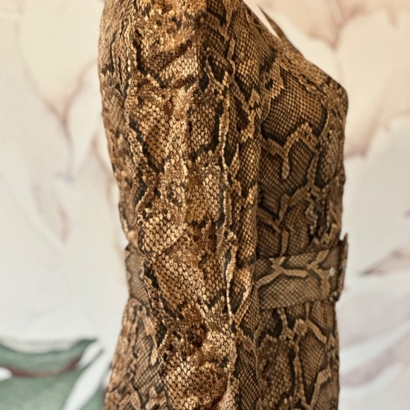 NWT Zara New Snake Skin Belted Women's Dress Size XS - Picture 5 of 16